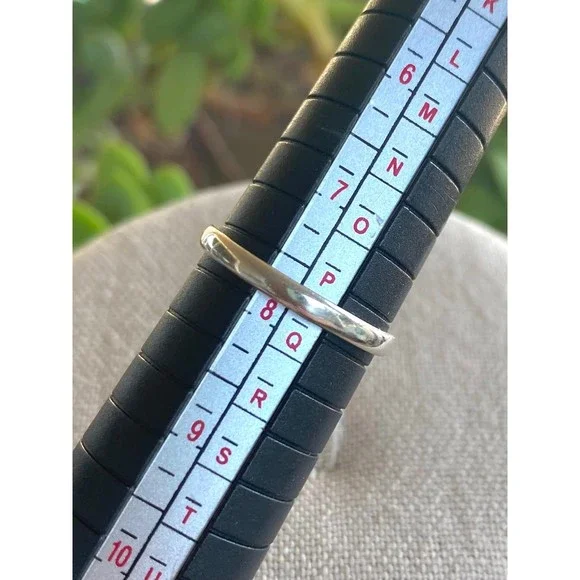 Moonstone Faceted Sterling Silver Stamped Ring Sz 7.75 - Picture 9 of 9